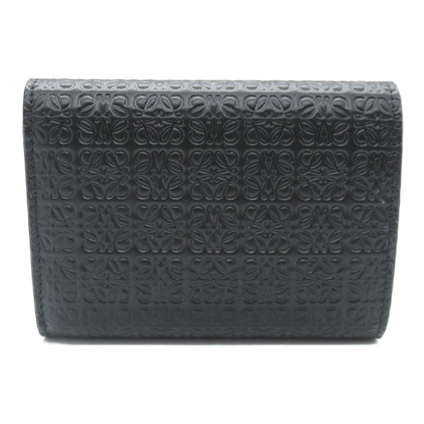 2101217609036 2 Loewe Trifold Wallet Embossed Silk Calf Black