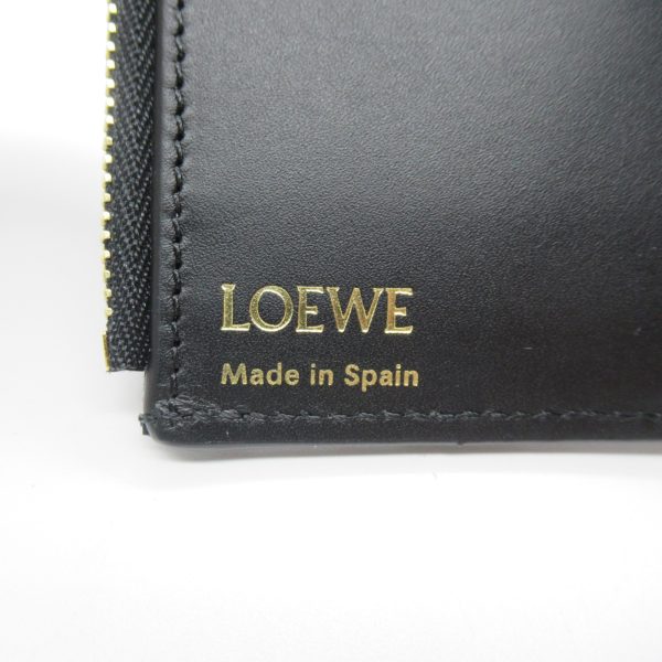 2101217609036 6 Loewe Trifold Wallet Embossed Silk Calf Black