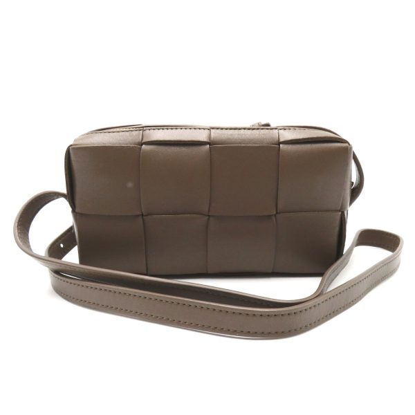 2101217612296 2 Bottega Veneta Cassette Mini Crossbody Bag Leather Taupe