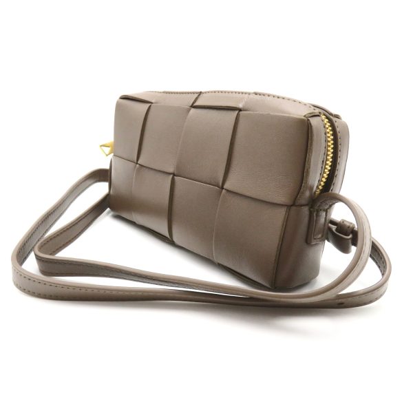 2101217612296 3 Bottega Veneta Cassette Mini Crossbody Bag Leather Taupe