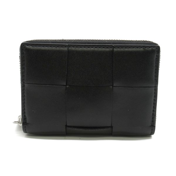 2101217612333 1 Bottega Veneta Coin Case Wallet Calf Cowhide Black