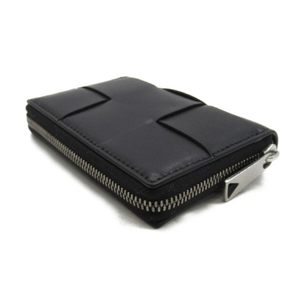 2101217612333 4 Bottega Veneta Coin Case Wallet Calf Cowhide Black