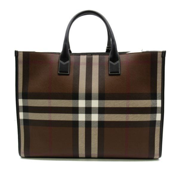 2101217613248 3 Burberry Tote Bag Cotton Polyurethane Brown