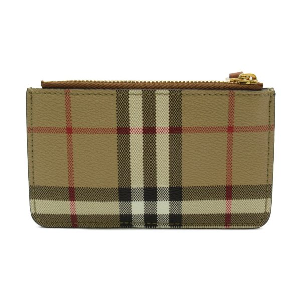 2101217613545 2 Burberry Coin Case Wallet Polyester Polyurethane Beige