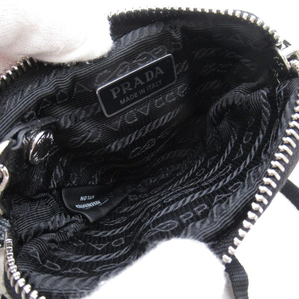 2101217627108 5 Prada Coin Key Case with Strap in Nylon Black