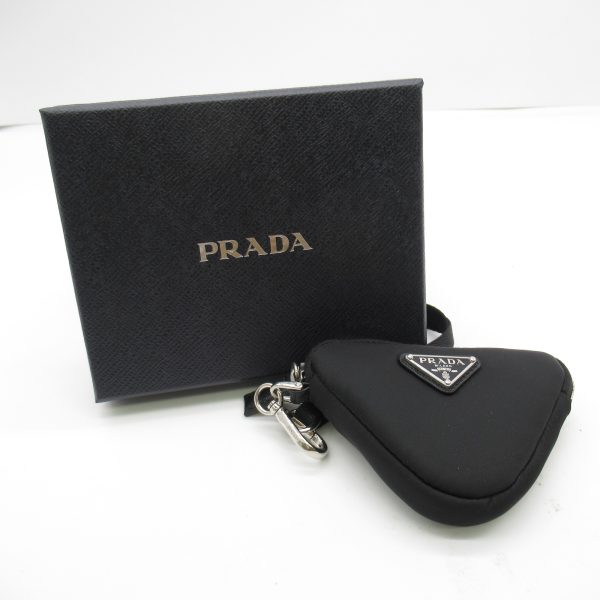 2101217627108 7 Prada Coin Key Case with Strap in Nylon Black