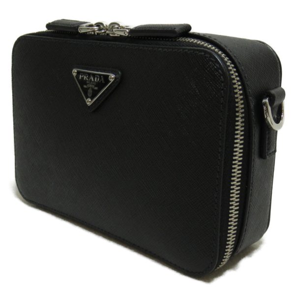 2101217627122 2 Prada Shoulder Bag in Saffiano Leather Black