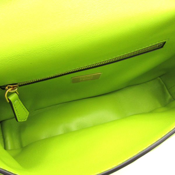 2101217627313 6 Fendi Baguette Chain Midi 2way Shoulder Bag Leather Green