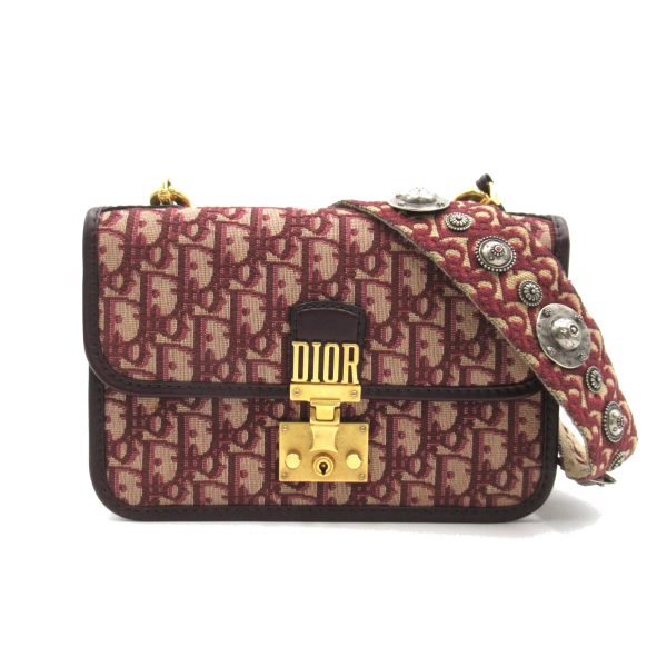 2101217645225 1 Dior Diordict Shoulder Bag Canvas Bordeaux Red