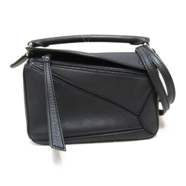 2101217748001 2 Loewe Puzzle Bag Mini Shoulder Bag Leather Black