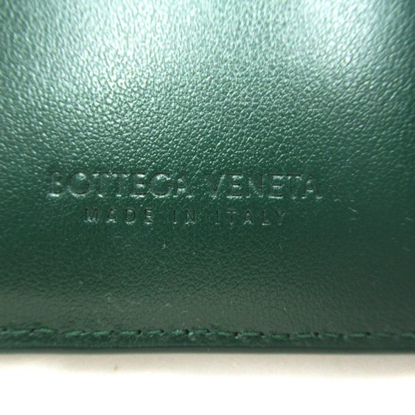 2101217749770 8 Bottega Veneta Tri fold Wallet Lambskin Sheep Leather Green