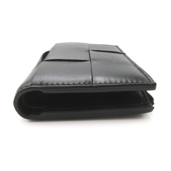 2101217749817 4 Bottega Veneta Intrecciato Bifold Wallet Lambskin Sheep Leather Black