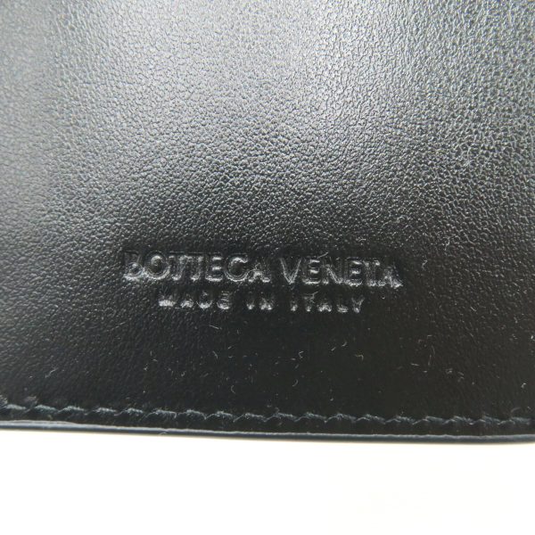 2101217749817 6 Bottega Veneta Intrecciato Bifold Wallet Lambskin Sheep Leather Black