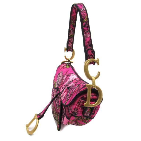 2101217749930 3 Dior Saddle Bag Canvas Multi New Pink