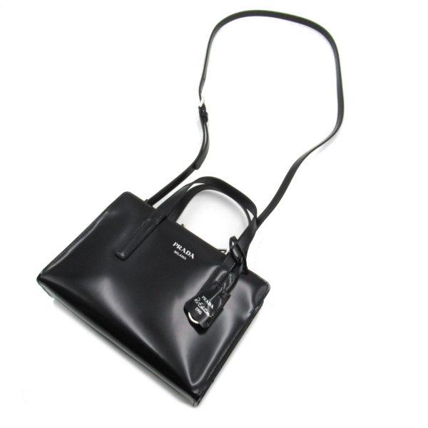 2101217750318 5 Prada 2Way Shoulder Bag in Leather Black