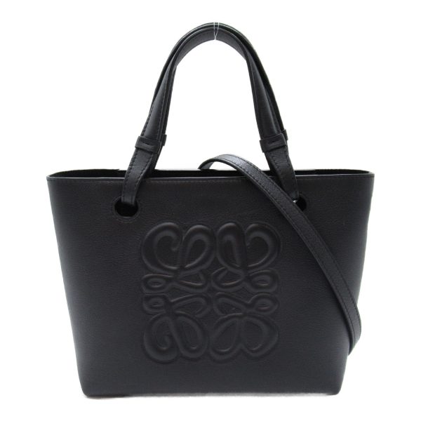 2101217754583 3 Loewe 2way Hand Bag Handbag Leather Black Series