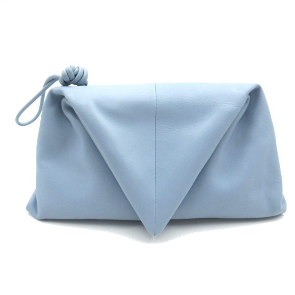 2101217764124 1 Bottega Veneta Lambskin Clutch Bag Blue