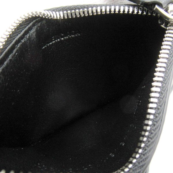 2101217766753 6 Balenciaga Key Ring with Strap Card Case Leather Black