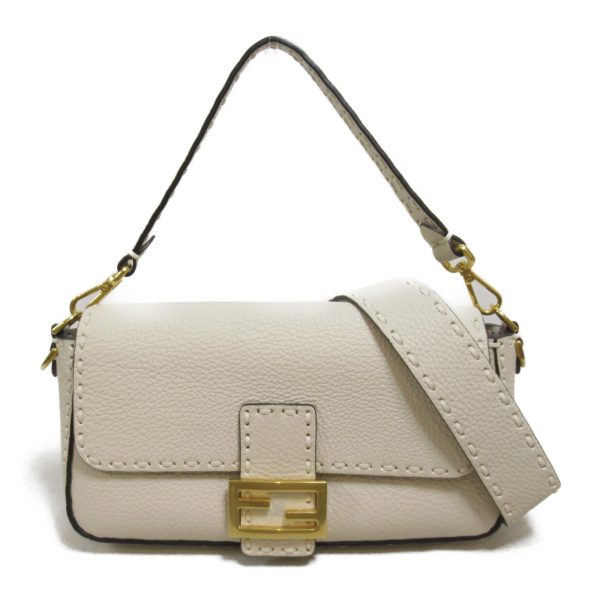 2101217769785 2 Fendi 2way Shoulder Bag Leather Beige