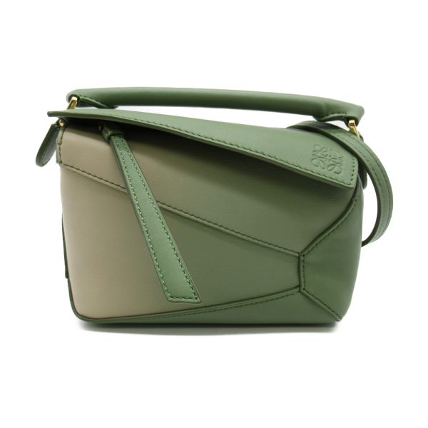 2101217772839 1 Loewe 2Way Shoulder Bag Leather Green