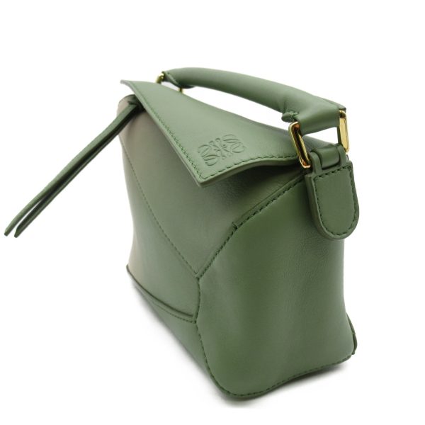 2101217772839 2 Loewe 2Way Shoulder Bag Leather Green