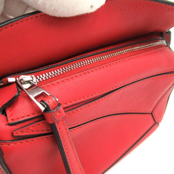 2101217786409 6 Loewe Puzzle Bag Mini 2Way Shoulder Bag Leather Series Red