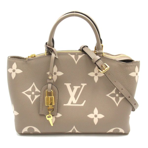 2101217787444 1 LOUIS VUITTON Petit Palais PM Shoulder Bag Leather Monogram Empreinte Gray