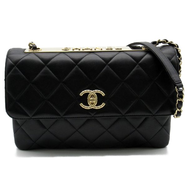 2101217810050 1 Chanel Trendy Cc Chain Lambskin Shoulder Bag Black