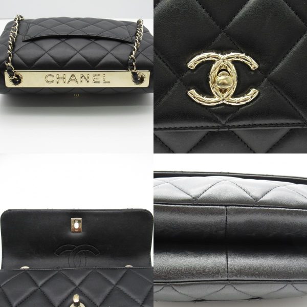 2101217810050 9c Chanel Trendy Cc Chain Lambskin Shoulder Bag Black