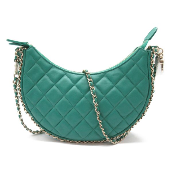 2101217822350 1 Chanel Chain Shoulder Bag Lambskin Green