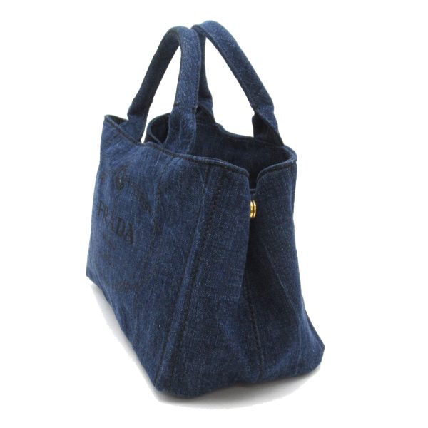 2101217826457 3 Prada Kanapa Tote Bag in Denim Navy