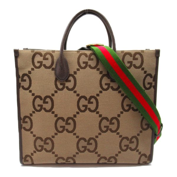 2101217827904 3 Gucci Jumbo GG 2 Way Tote Bag Canvas Jumbo GG Brown