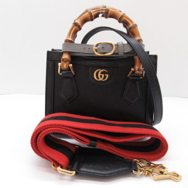 2101217833462 3 Gucci Diana 2 Way Shoulder Bag Leather Brown