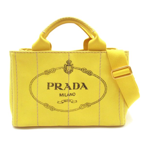 2101217834346 1 Prada 2Way Kanapa Tote Bag in Canvas Yellow