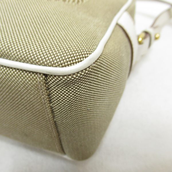 2101217834407 9 Prada Shoulder Bag in Canvas Leather BeigeWhite