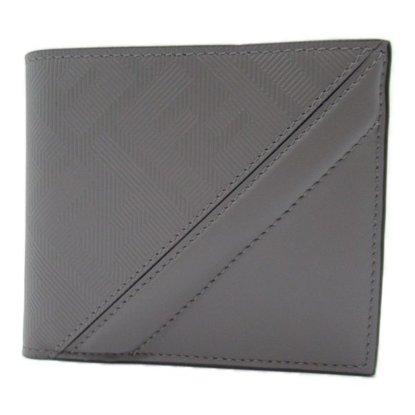 2101217842891 2 Fendi Shadow Diagonal Bifold Wallet Leather Gray