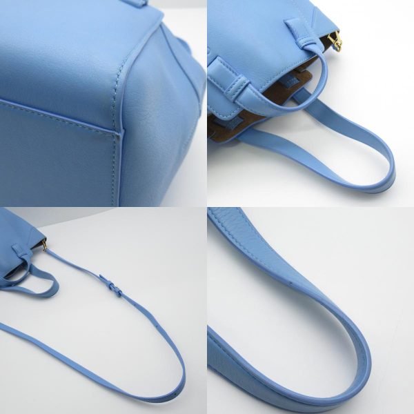 2101217847841 11c Loewe Hammock Nugget Shoulder Bag Leather Series Blue