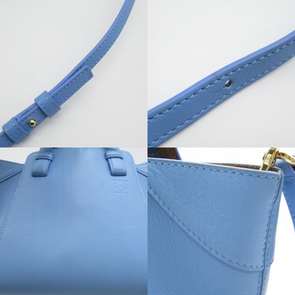 2101217847841 15c Loewe Hammock Nugget Shoulder Bag Leather Series Blue