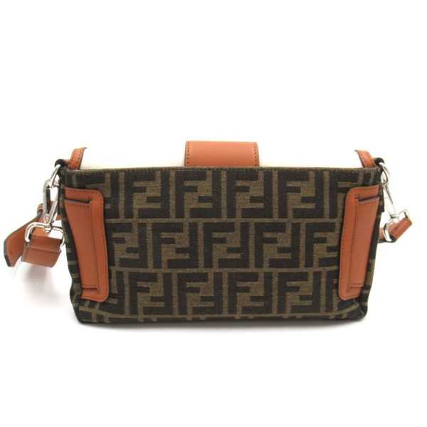 2101217849432 3 Fendi Zucca Shoulder Bag Canvas Leather Brown