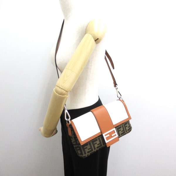 2101217849432 7 Fendi Zucca Shoulder Bag Canvas Leather Brown