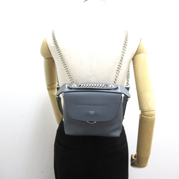 2101217850117 6 Fendi Back to School Mini 2way Shoulder Bag Leather Gray