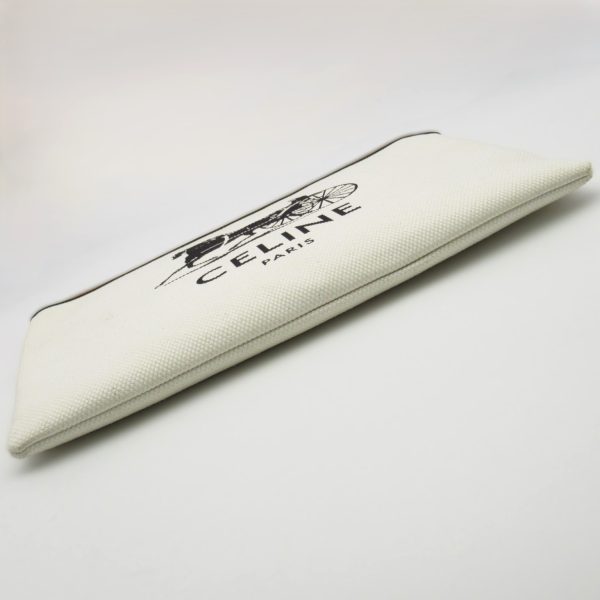 2101217850490 5 Celine Clutch Bag Second Bag Cotton Series White