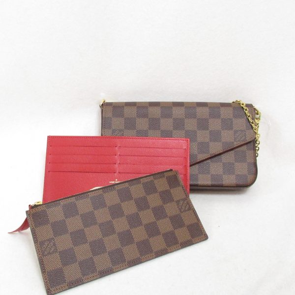 2101217851275 2 Louis Vuitton Pochette Felicie Shoulder Bag Brown