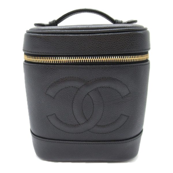 2101217864350 4 Chanel Vertical Vanity Bag Caviar Skin Black