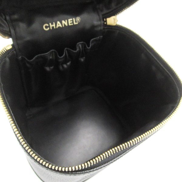 2101217881913 6 Chanel Vertical Vanity Handbag Caviar Skin Black