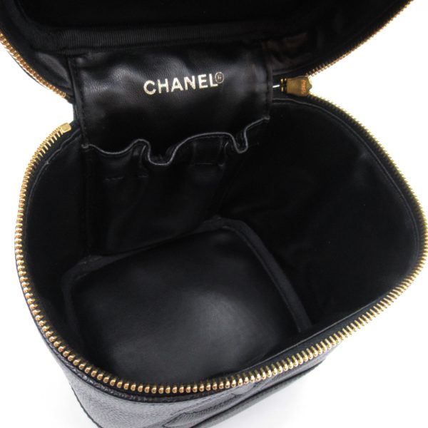 2101217884150 2 Chanel Vertical Vanity Handbag Caviar Skin Black