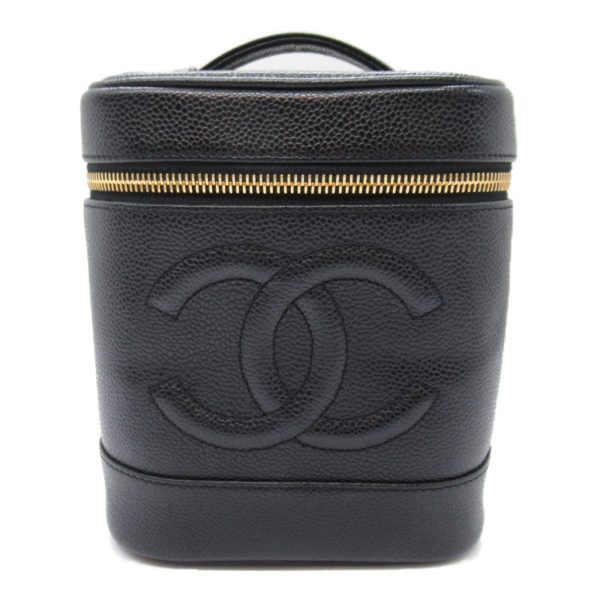 2101217884150 3 Chanel Vertical Vanity Handbag Caviar Skin Black