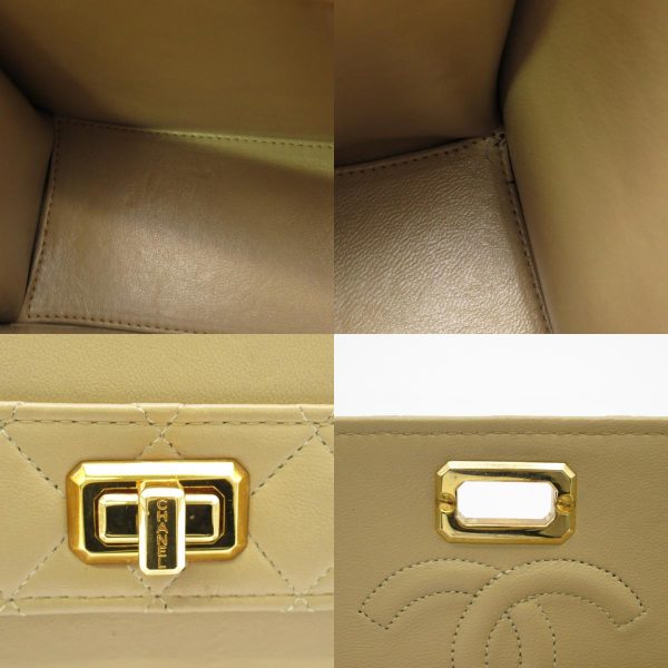 2101217887946 13c Chanel Chain Shoulder Bag Leather Beige