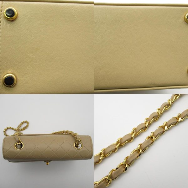 2101217887946 21c Chanel Chain Shoulder Bag Leather Beige