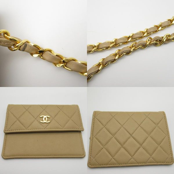 2101217887946 25c Chanel Chain Shoulder Bag Leather Beige